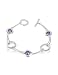 Nuovegioie Amethyst Cubic Zirconia Sterling Silver Toggle Bracelet