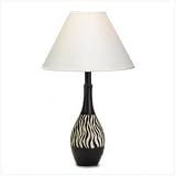 ZEBRA STRIPE LAMP W/ SHADE**NIB
