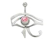 Egyptian Eye Belly Button Shield with Red Jewel
