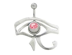 Egyptian Eye Belly Button Shield with Red Jewel