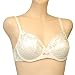  : Orlfa $79 Ivory Satin Floral Embroidery Bra #0311 sz 34B