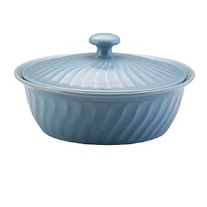 Aqua 10-Inch Covered Round Casserole