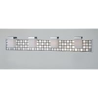 Quoizel VTMT8504C Vetreo Metallica 4 Light Bath Wall Fixture with LED Nightlight, Polished Chrome Finish