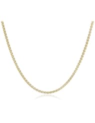 10K Gold 2mm Spiga Chain Necklace, 18"
