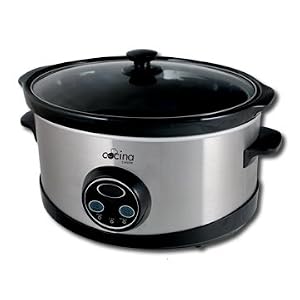 Cocina Brushed Stainless Steel 6.5 qt Slow Cooker by Cocina