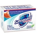 Safeguard antibacterial deodorant soap with aloe, white - 3.2 oz, 2 ea