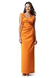 31 ixskWV3L. SL160  Davids Bridal Structured Satin Dress with Chiffon Ruffle Style F14108 Reviews