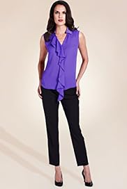Per Una Open Neck Collar Frill Blouse