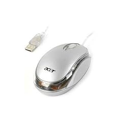 Acer optische Notebook Maus schnurgebunden silber