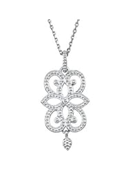 Granulated Design Fashion Dangle Pendant or Necklace Pendant Sterling Silver 85343