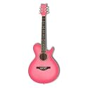 Daisy Rock WildWood Acoustic Short Scale Guitar, Pink Burst