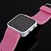 YKS Pink Luxury Sport Style LED Digital Watch Mirror Surface Silicone for Lady Men