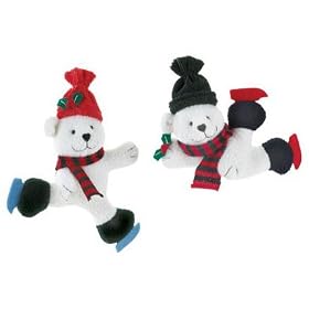 PLUSH BEAR CHRISTMAS TREE XMAS ORNAMENT DECORATIONS
