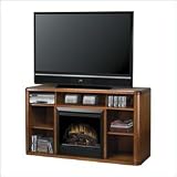 Dimplex Symphony Media Logan Electric Fireplace TV Stand in Burnished Walnut
