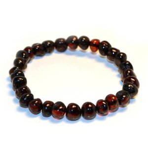 Adult Baltic Amber 7.5 Inch Bracelet by Momma Goose (Cherry)