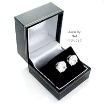 Classic Leatherette Black Earrings Gift Box