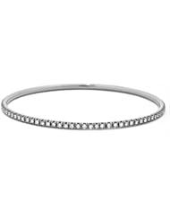 CleverEves 18K White Gold and 1.52 tcw Diamond Bangle