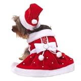 Pet Supplies : Santa Paws Red Velvet Dog Holiday Dress Size XL