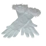 Dress Up Princess Tea Party Costume Gloves Lot 12 L w/ feather