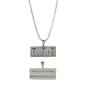 Sterling Silver "You Are Loved Beyond Measure" Reversible Ruler Pendant, 18"