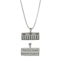 Sterling Silver "You Are Loved Beyond Measure" Reversible Ruler Pendant, 18"