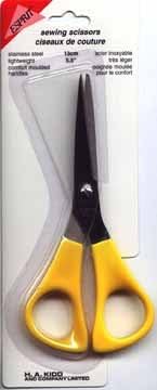 Stainless Steel Scissors Yellow Handle. 5 1/2 Inch.