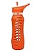 EcoVessel SURF SPORT Glass Water Bottle with Protective Silicone Sleeve and Flip Straw Top - 22 Ounces - Orange Slice