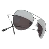 Silver Mirror Aviator Sunglasses