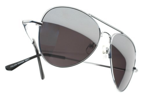 Silver Mirror Aviator Sunglasses