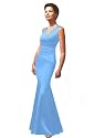 Elegantes Luxus Party Empire Abendkleid, Ballkleid, Farbe hellblau