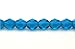 4mm (102) Capri Blue Light, Czech Fire Polished Round Faceted Glass Beads, 16 inch Strand