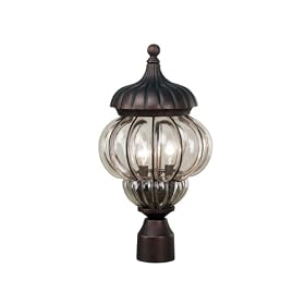 Kenroy Home 70402CZBZ Bastille Post Lantern, Cozumel Bronze