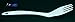 White Melamine fork/spatula combinaton