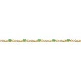 14K Gold 2.54cttw Diamond & Emerald Bracelet Jewelry 7"