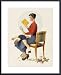 Child Psychology by Norman Rockwell 11.63X14.00 Framed with Black Metal Frame