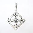 Celtic Knot LUCK Pendant in Sterling Silver for Men or Women, #8261