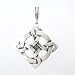 Round Celtic Knot with LUCK Inscription Pendant in Sterling Silver for Men or Women, #8261