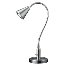 Normande Lighting GS5-988 3W LED Desk Lamp with Flexible Gooseneck, Brushed Steel