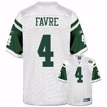 Brett Favre New York Jets #4 Authentic Reebok NFL Football Jersey (White)