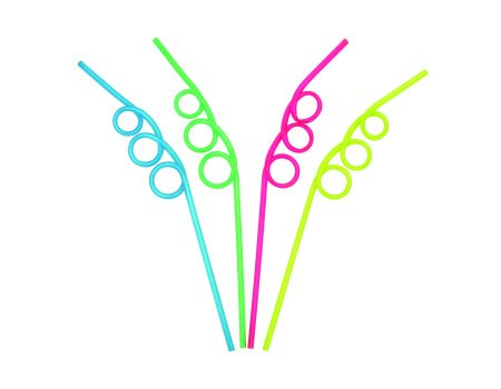 Childrens Toyshop   : Kitchen Craft Loopy Straws- pack of four