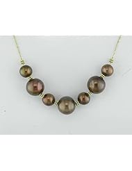 14k Rose Gold 11-12 MM Freshwater Cultured Pearl Strand, 17"