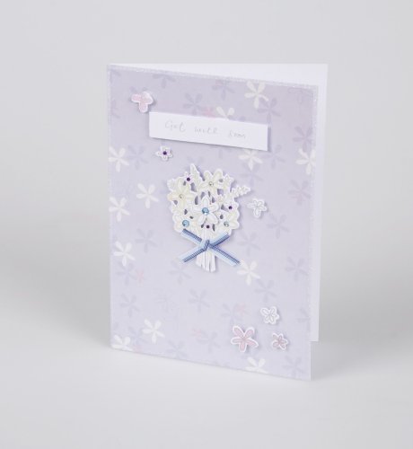 Lilac Floral Get Well Soon Card
