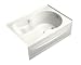 Tub with apron by Kohler - K-1197-RA in Biscuit