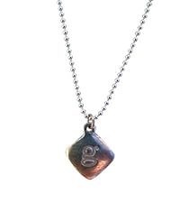 Sterling Silver Round Initial Charm Letter m Lower Case Hand Stamped Pendant with Sterling Silver Charm Bracelet