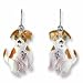 Clearly Charming Jack Russell Terrier Sterling Silver and Enamel Earrings