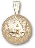Auburn Tigers AU Basketball Pendant - 14KT Gold Jewelry