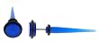 Fake Acrylic Neon Blue Taper - 16g Wire Stud - 9mm - Sold as a Pair