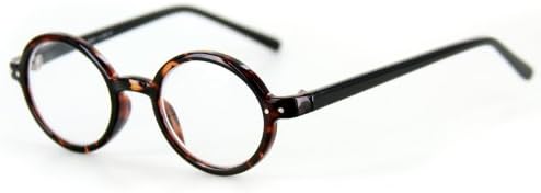 "Imagine" Optical Quality Reading Glasses with Retro Round Frames (Brown Demi +1.25)