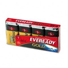 Eveready(R) 9-Volt Alkaline Batteries, Pack Of 4
