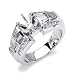 Eliana 14k White Diamond Ring (20 Rounds = .31, 10 Baguettes = .60)